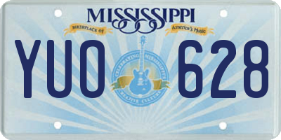 MS license plate YUO628