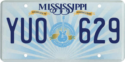 MS license plate YUO629