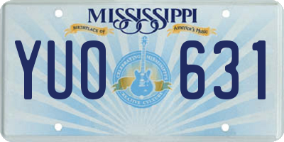 MS license plate YUO631