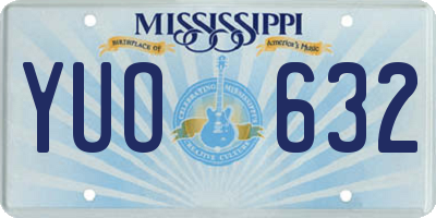 MS license plate YUO632