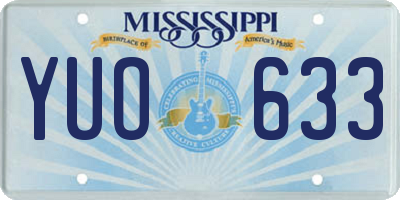 MS license plate YUO633