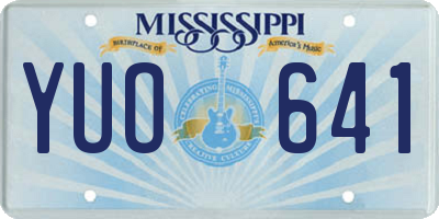MS license plate YUO641