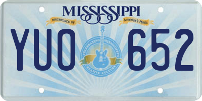 MS license plate YUO652