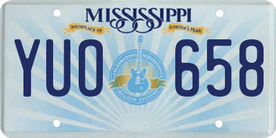 MS license plate YUO658