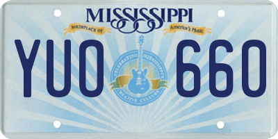 MS license plate YUO660