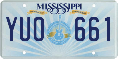 MS license plate YUO661