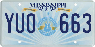 MS license plate YUO663