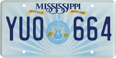 MS license plate YUO664