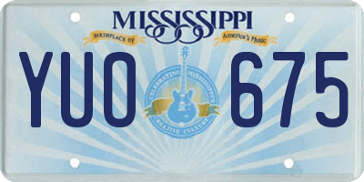 MS license plate YUO675