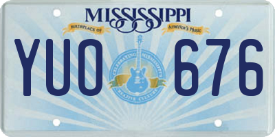 MS license plate YUO676
