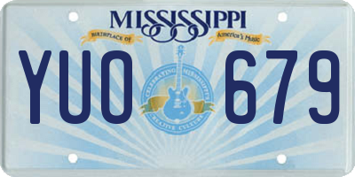 MS license plate YUO679