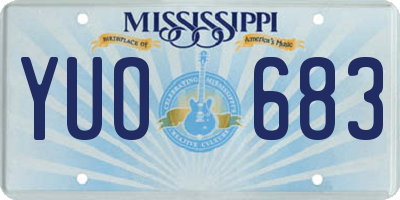 MS license plate YUO683