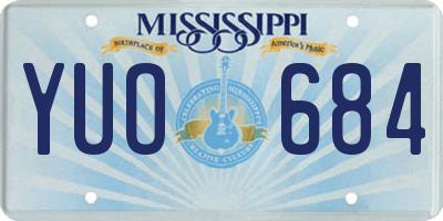 MS license plate YUO684