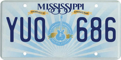 MS license plate YUO686