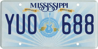 MS license plate YUO688