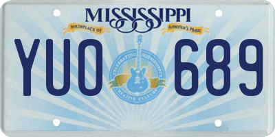 MS license plate YUO689