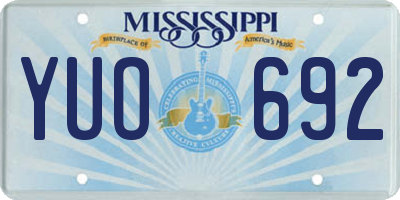 MS license plate YUO692