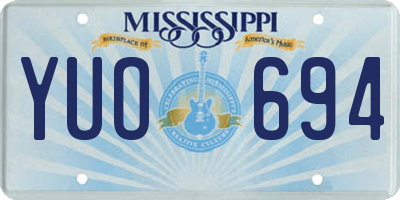 MS license plate YUO694