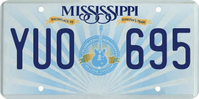 MS license plate YUO695