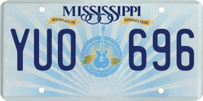 MS license plate YUO696