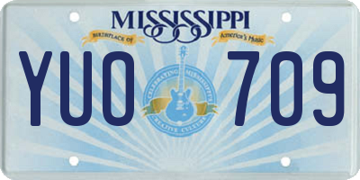 MS license plate YUO709