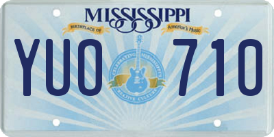 MS license plate YUO710