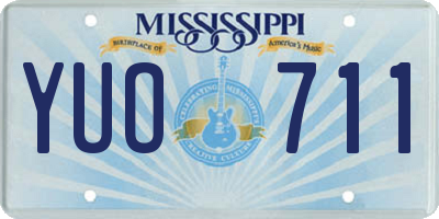 MS license plate YUO711