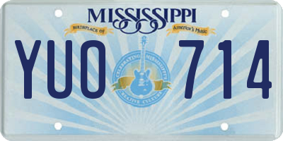 MS license plate YUO714