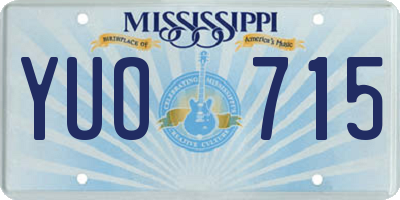MS license plate YUO715