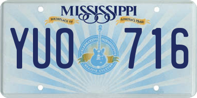 MS license plate YUO716