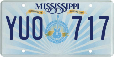 MS license plate YUO717