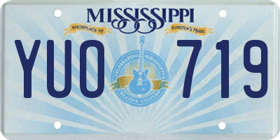 MS license plate YUO719