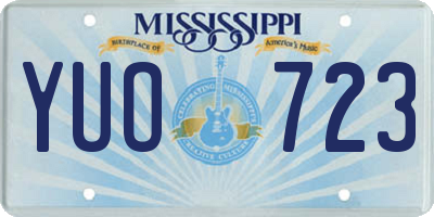 MS license plate YUO723