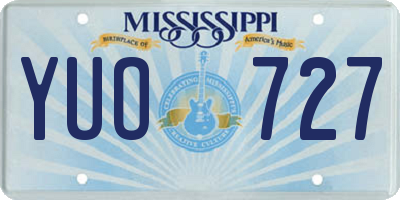 MS license plate YUO727