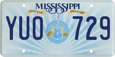 MS license plate YUO729