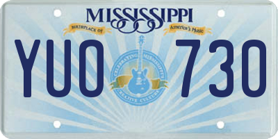 MS license plate YUO730
