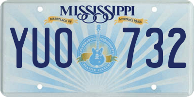 MS license plate YUO732
