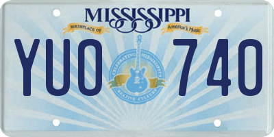 MS license plate YUO740