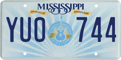 MS license plate YUO744