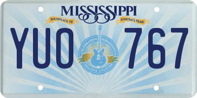 MS license plate YUO767