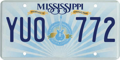 MS license plate YUO772