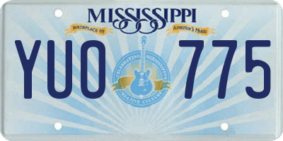 MS license plate YUO775