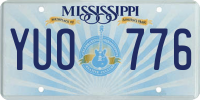 MS license plate YUO776