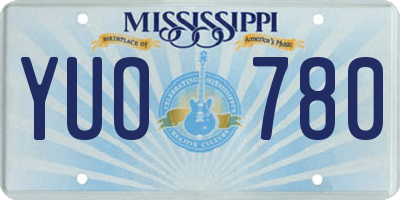 MS license plate YUO780