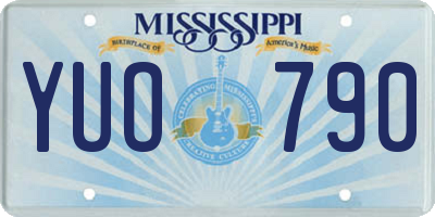 MS license plate YUO790