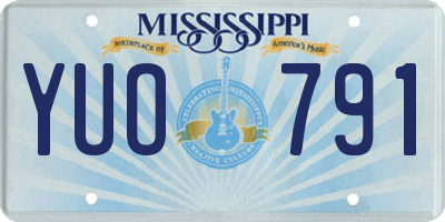MS license plate YUO791
