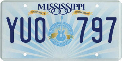 MS license plate YUO797