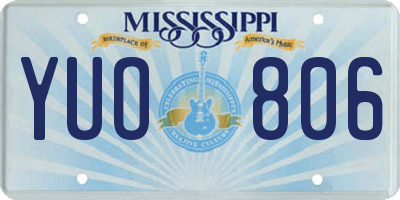 MS license plate YUO806