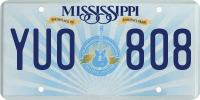 MS license plate YUO808