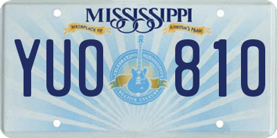 MS license plate YUO810